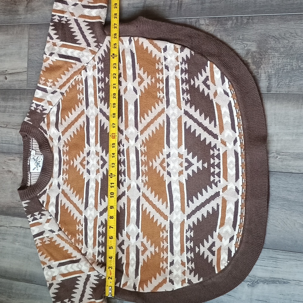 Cotton and Rye Sweater Size L Aztec Western Cowgirl Rodeo - Picture 9 of 15